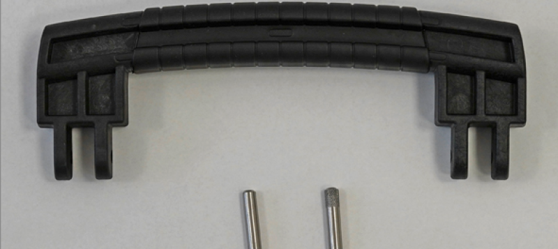 GT LINE KIN.1382 Handle, black, black rubber coating (mod. 3