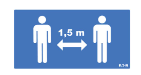 COOPER CSA LIGHTING LUM11161 SOCIAL DISTANCING SAFETY PICTOGRAM 1.5M