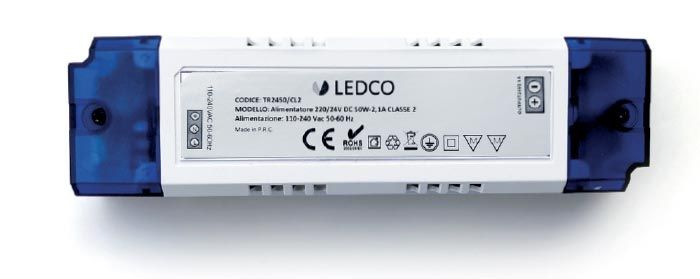 LEDCO TR2450/CL2 TRASFORMATORE 24Vdc 50W CL. 2