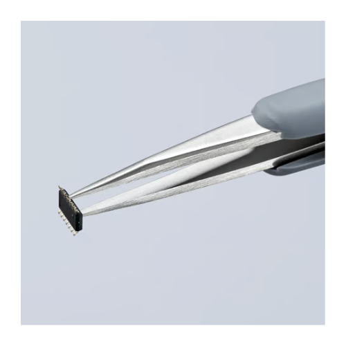 KNIPEX 92 21 10 ESD Pinzetta di gomma ESD acciaio inox