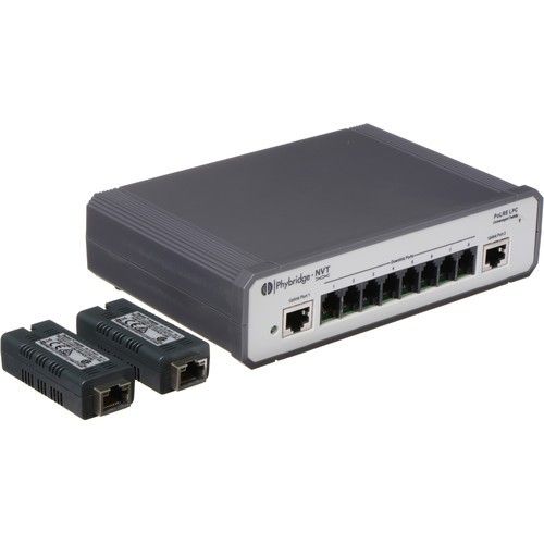2N 1120103EU NVT Phybridge PL-08 switch with 2 adapters - EU po