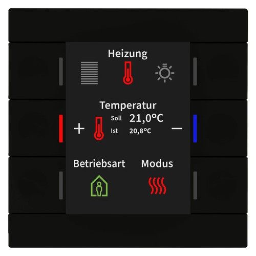 MDT BE-TAS86T06.02 T.Smart 86,6 funz.display+T gradi,nero
