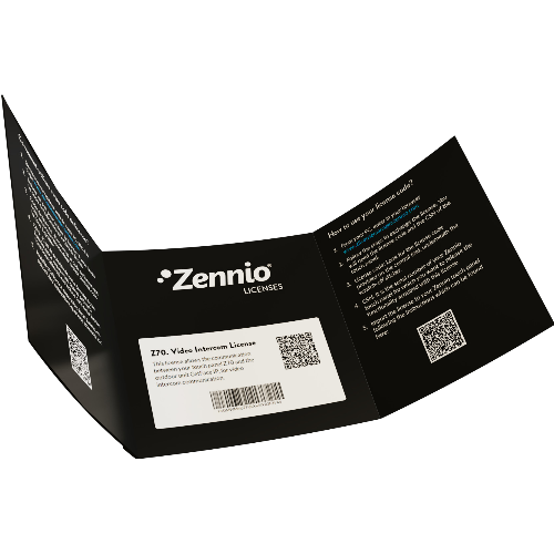 ZENNIO ZLIC70VPBX Video Intercom License for Z50, Z70 & Z100. Licens