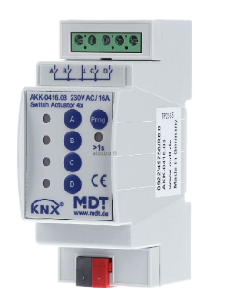 MDT AKK-0416.03 Attuatore di commutazione 4 volte per automazione domestica KNX AKK-0416.03