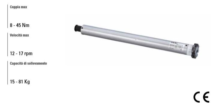 FAAC 130023 TM45 40/17 R TUBULAR MOTOR