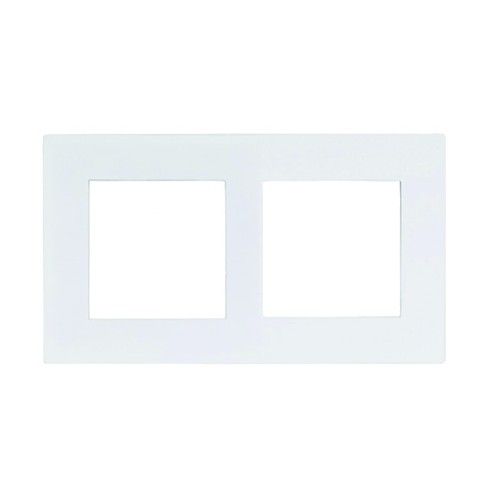 EELECTRON PO55A55PL-1 PLACCA DOPPIA 2x55 PLASTICA VERNICIATA BIANCO