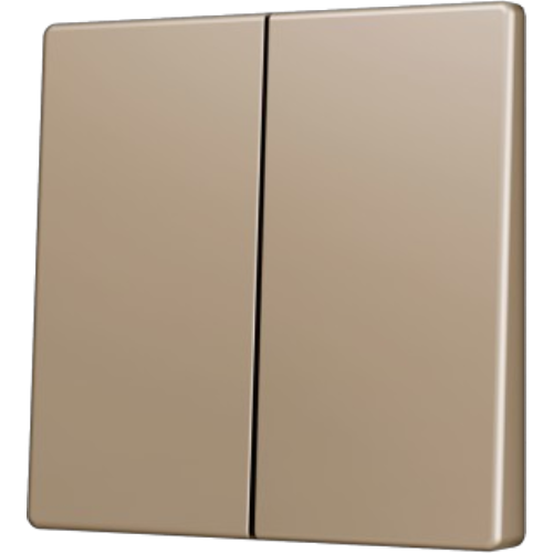 ZENNIO ZS55CSOFT24C ZS55. Cover for Double KNX Soft push button - Champagne