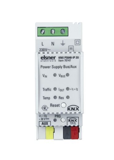 ELSNER 70147 KNX PS640-IP 2U Smart KNX/Aux bus power supply