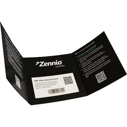 ZENNIO 8500007 Z50, Z70, Z100 video intercom license