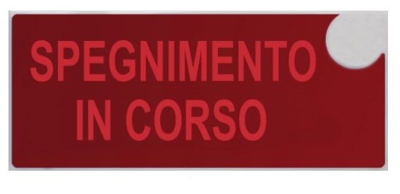COOPER CSA INCENDIO CSA08589-2 DICITURA 5945 "SPEGNIMENTO IN CORSO"