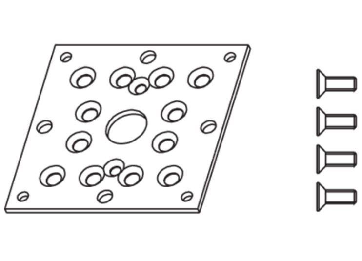 CAME 001YM0111 MULTIHOLE PLATE FOR MOM5 AND 6 AND MO6