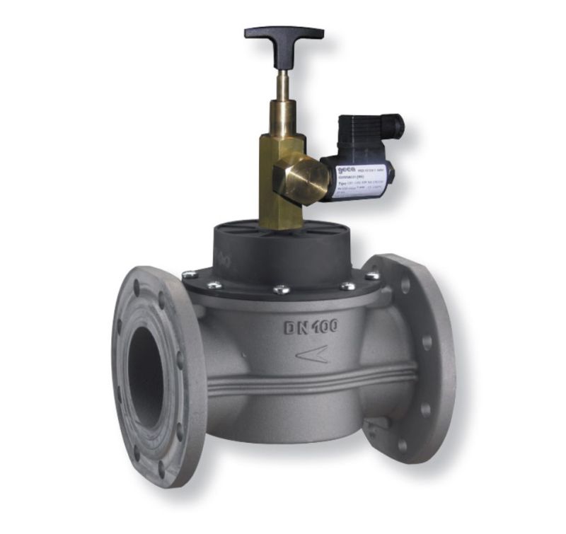 TECNOCONTROL VR580Ex Manual reset solenoid valve NO DN100 230Vca ATEX