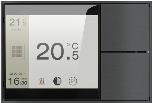 EKINEX EK-EF2-TP-RW-CN Touch&See control and display unit with 2-channel button