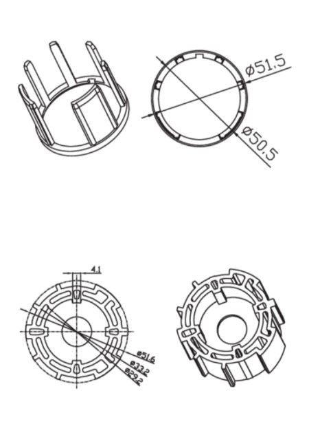 CAME 001YK5116S ROUND Z.F. 54x0.5mm SHUTTER