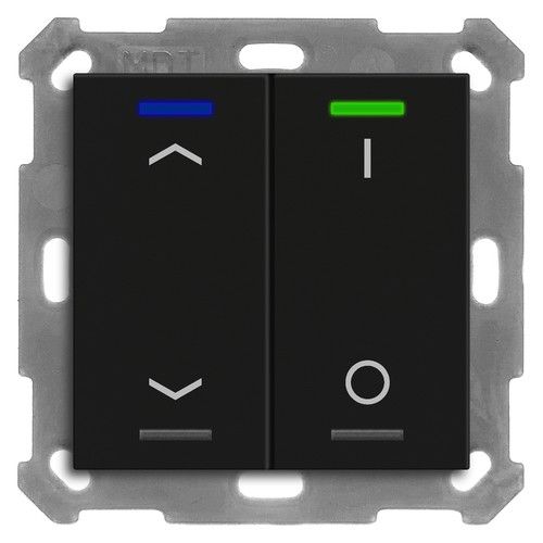 MDT RF-TAL55T206.C1S RF KNX+ Taster Light 55 2T, Secure, +T, black op.