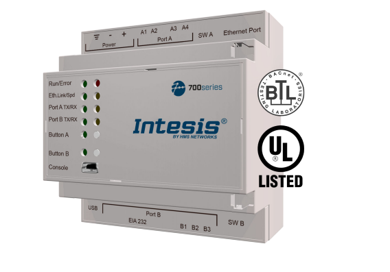 INTESIS IN7004851K20000 Inthesis protocol translator with serial and IP support - 1200 points