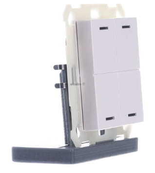 MDT BE-TAL55T4.01 KNX Button Light 55 4 times, RGBW, with temperature sensor, pure white gloss
