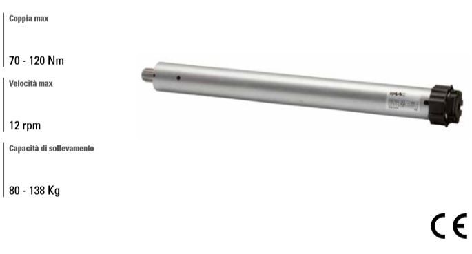 FAAC 130561 TM58 80/12 ER Ø 58MM ELECTRONIC FINE-STROKE TUBULAR MOTOR 