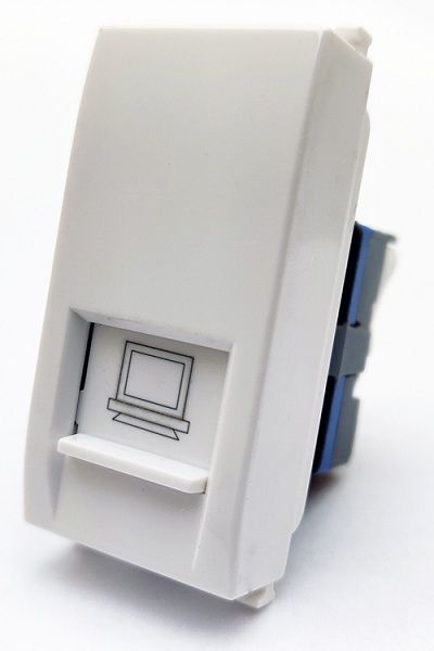 MAPAM 627B Gem 627B White Rj45 Network Connector