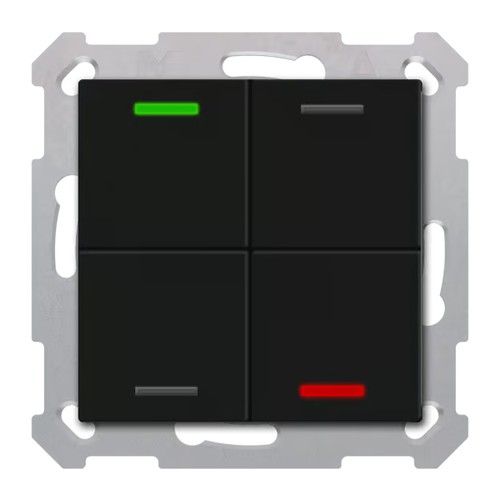 MDT RF-TAL55T406.01S RF KNX+ Taster Light 55 4T, Secure, +T, black op.