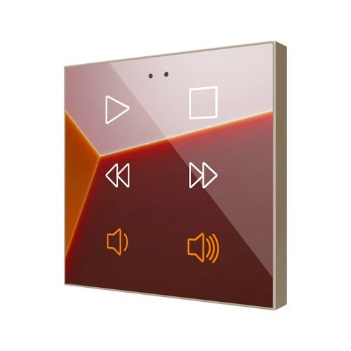 ZENNIO ZVIFR6C360 Flat RGB 6. Glass capacitive push button - 6 knock