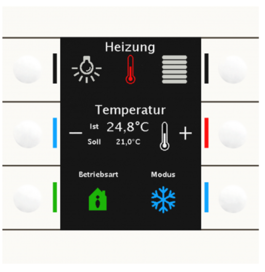 MDT BE-TAS86T.01 BE-TAS86T.01: Smart 86 button with temperature sensor, White - Glossy finish