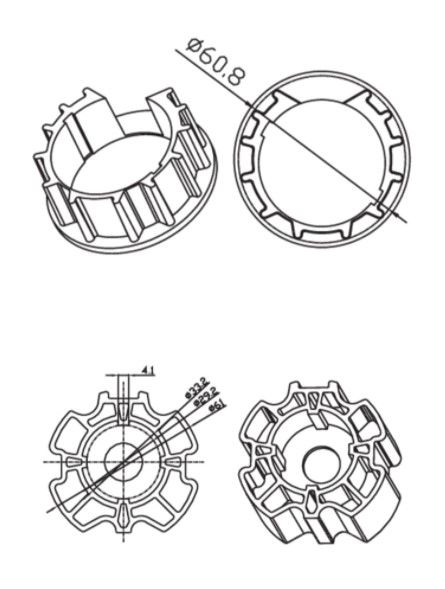 CAME 001YK5112S ROUND Z.F. 64x1mm SHUTTER