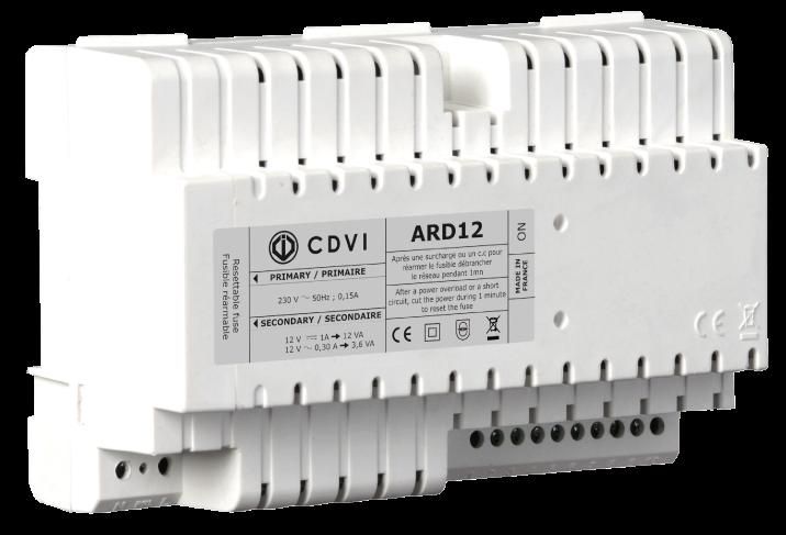 CDVI ARD12 STABILIZED 12V-1.0A POWER SUPPLY