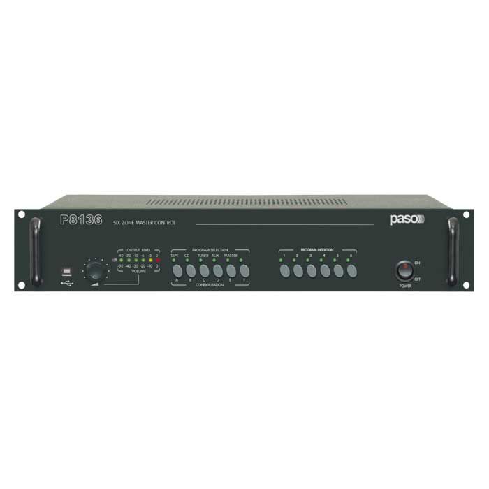 PASO P8136 6-zone master voice/music control unit