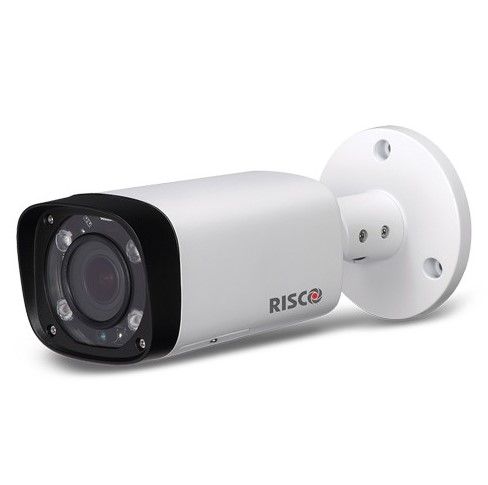 RISCO RVCM52P1300A Outdoor Varifocal Bullet IP camera: P2P IP67 with 60m 2 Megapixel IR - 2.7 ~ 12 mm motorized F1.4 PoE Micro SD card support for local clip recording of 30 seconds each. Without power supply. Compatible with accessories No. 16- 7.