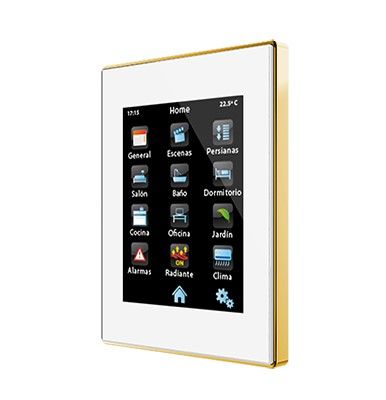 ZENNIO ZVI-Z41PRO-WG Touch Z41 Pro, cornice oro, bianco