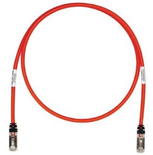 PANDUIT STP6X5MRD Patch Cord in Rame- Cat 6A- Red S/FTP Cable- 5 meters