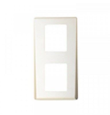 ABTECNO XPR-DINFP2VS DOUBLE VERTICAL RECESSED FRONT PLATE IN SILVER ABS