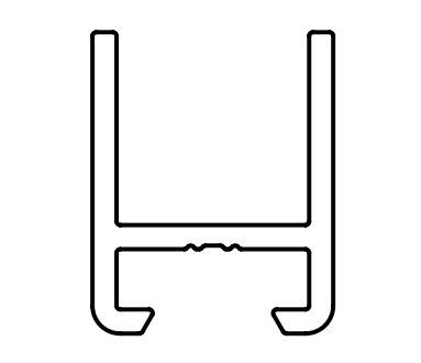 FAAC 105801 MACHINED MOBILE DOOR PROFILE L= 5,100 TK20