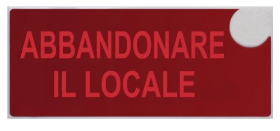 COOPER CSA INCENDIO CSA08587-2 DICITURA 5945 "ABBANDONARE IL LOCALE"