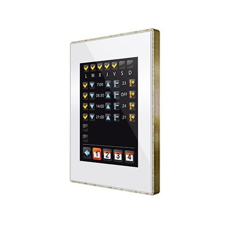 ZENNIO ZVI-Z41LIT-WB Touch Z41 Lite, white brass frame