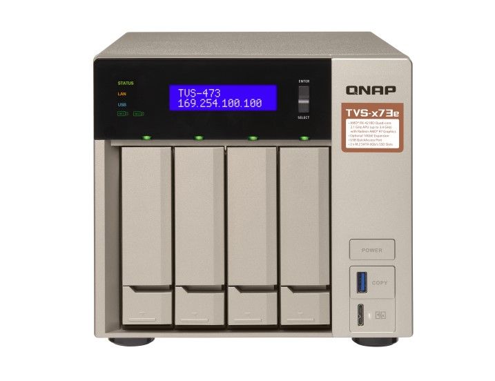 QNAP TVS-473E-4G 4-BAY NAS AMD RX-421BD 2.1-3.4