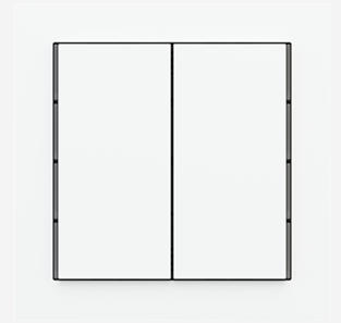EKINEX EK-T2R-MAA Pack of 2 white vertical rectangular buttons