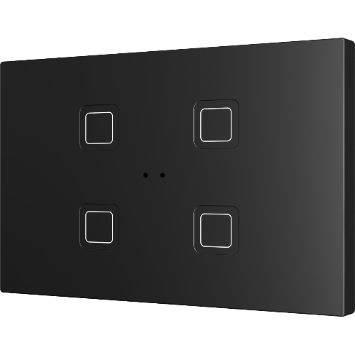 ZENNIO ZVITXLX4A Interruttore touch capacitivo TECLA XL retroilluminato 4 tasti, nero