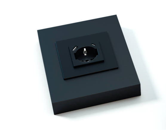 EKINEX EK-PSC-IT-USB-CRO Cover for Electrical Socket Italian Version 55x55mm USB A-C