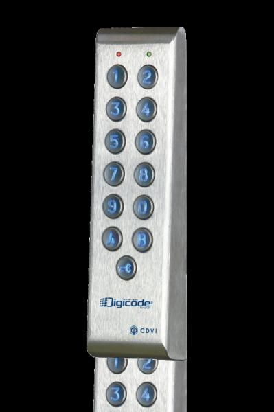CDVI PROFIL100EC Backlit stainless steel vandal-proof keyboard with separate electronics