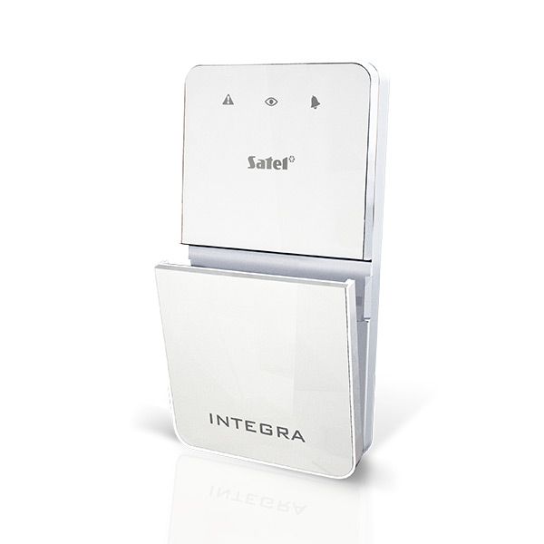 SATEL INT-SF-WSW Partition keypad with white door. Also available in the colors - silver (INT-SF-SSW) and black (INT-SF-BSB)