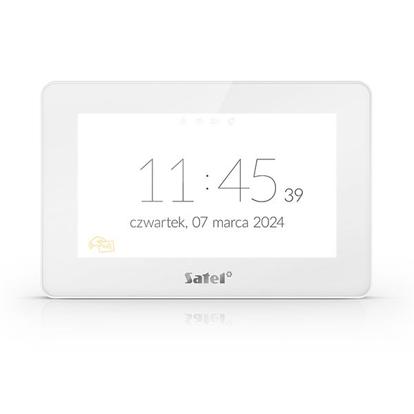 SATEL INT-TSH2R-W 7" customizable touch keyboard, with d reader