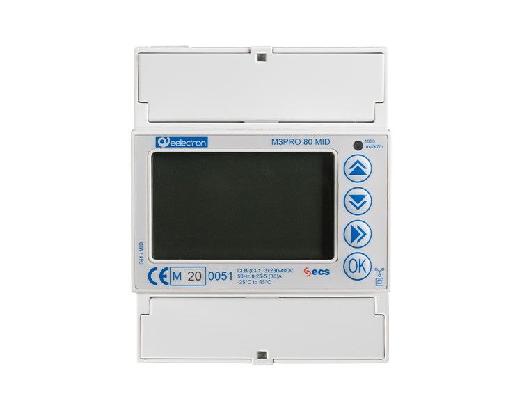 EELECTRON PM30E01IRE THREE-PHASE STATIC ENERGY METER DIRECT CONNECTION 80 A — MID