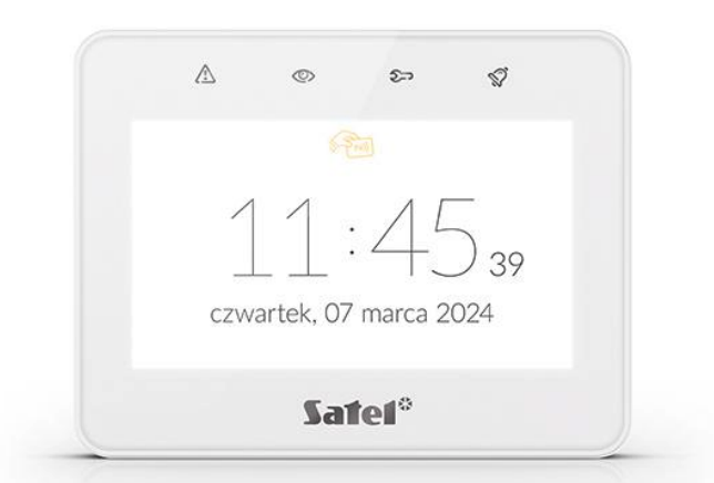 SATEL INT-TSG2R-W 4.3" customizable touch keyboard, with reader