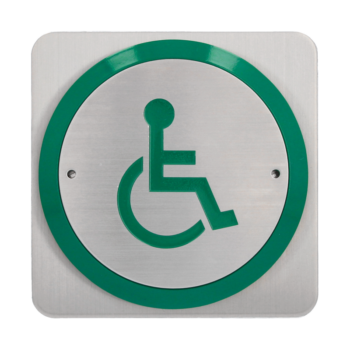 CDVI RTE85DL Button with HANDICAP logo mounting to be applied