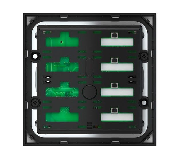 EKINEX EK-E20-TP-4TD-P 4-key push button panel on the right with backlit text and proximity sensor