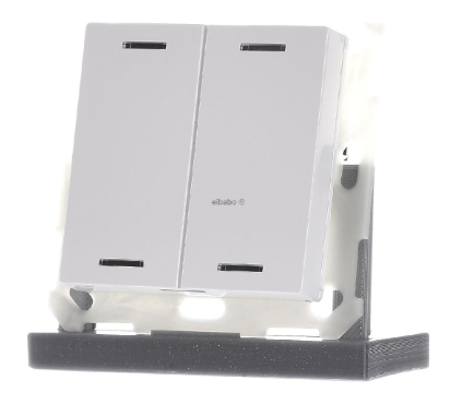 MDT BE-TAL5502.01 EIB, KNX, Push Button Lite 55 2 volte, RGBW, neutro, finitura bianca lucida BE-TAL5502.01