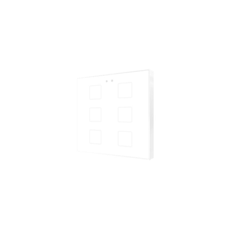 ZENNIO ZVIF6V2GW ZVIF6V2GW Flat 6 v2 Backlit capacitive touch switch, 6 buttons, gloss white