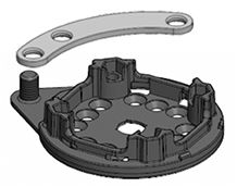 FAAC 132345 TM45 ZAMA SUPPORT FOR HEROAL HIPS